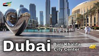 Dubai  Burj Khalifa City Centre 4K Walking Tour