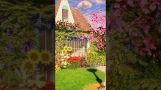 Full colour 3D rendered garden design of a lovely cottage garden. #garden #gardendesign