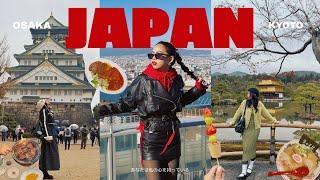 JAPAN VLOG: Osaka and Kyoto (7 days) dotonbori, osaka castle, yasaka pagoda, BEST food spots 