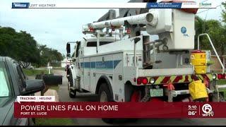 Residents evacuated after downed power poles in Port St. Lucie