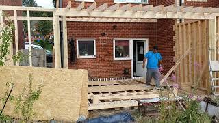 Timber Frame Kitchen Extension (4.5m 7.3m) 2019 Uk 