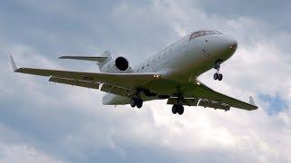 Bombardier Challenger 604 T-752 Swiss Air Force Landing at Bern