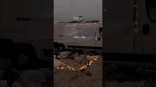 What a cozy night in a van looks like ️ #vanlife #movienights #datenight #europe
