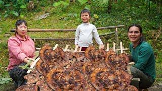 Traditional Vietnamese smoked fish processing, farm life, SURVIVAL ALONE