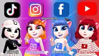 Designing Social Media-Inspired Dresses in Talking Angela 2! New Update || Cosplay