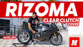 STUNNING Clear Clutch Cover by Rizoma for Our Panigale V2