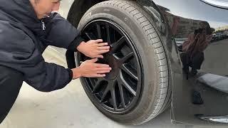 How to install wheel covers on Tesla Model 3 highland 2023+