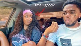 SCRATCHING THE BUFF THEN ASKING MY BOYFRIEND TO SMELL IT *Prank*