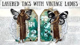 Tags with Vintage Ladies Tutorial  Shanouki Art 
