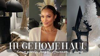 HUGE HOME DECOR HAUL! HOME GOODS + AMAZON + CRATE & BARREL + TARGET & MORE | ALLYIAHSFACE HAUL