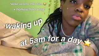 .. “ waking up at 5am for a day + homeschool vlog ..  “ || alaysialove