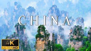 FLYING OVER CHINA (4K UHD) - Calming Music Along With Stunning Natural Landscapes Video For The Day