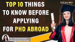 TOP 10 Things To Know Before Applying For PhD Abroad