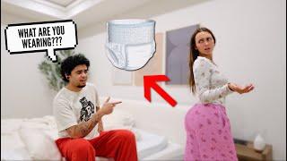 Wearing A DIAPER To Bed To See My Fiance's Reaction! *HILARIOUS*