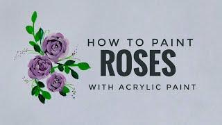 Acrylic Rose painting|Very Easy  #MJPaintastic #shorts