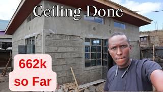 My House on a Budget Update/ Ceiling and Skimming/ Cost of Construction/ Building in Kenya- ep 24