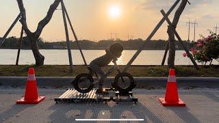 Latihan roller pushbike with view sunset // 31 oct 2023