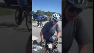 Joe Biden falls off bike while cycling in Delaware