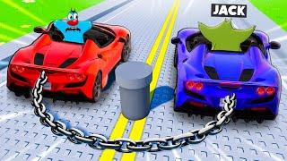 Roblox Oggy Doing Chained Race With Jack