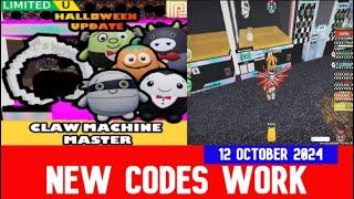 *NEW CODES* Claw Machine Master - Collect Plushies! ROBLOX | OCTOBER 12, 2024