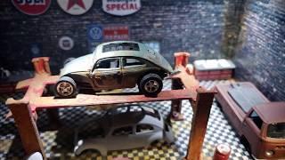 Hot Wheels VW Garage Diorama Plus More! #HotWheels #Restoration #Diecast