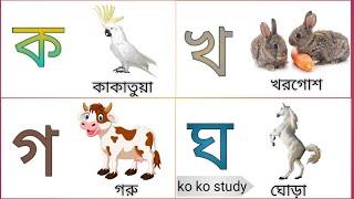 ক খ গ ঘ ব্যঞ্জনবর্ণ বাংলা। শিশুদের বর্ণমালা শিক্ষা। Learning Bangla alphabet