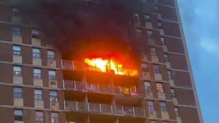 FDNY - Early Arrival + Audio - Brooklyn 10-77 Box 1682 - Heavy Fire on the 12th Floor - 7/4/24