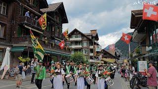  Lauterbrunnen Switzerland - Swiss National Day celebrations | 8K UHD Video