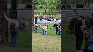 DEFIANT SPIRIT: MILITARY BAND PLAYS FREE CONCERT IN THE PARK IN KYIV UKRAINE AMID DRONE ATTACKS