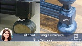 Fixing Furniture Leg with Wood Filler and Molding - Speedy Tutorial #26