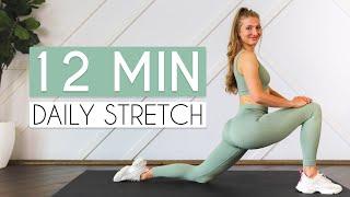 12 MIN DAILY STRETCH (full body) - for tight muscles, mobility & flexibility