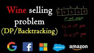 Wine selling problem | Dynamic programming | Backtracking