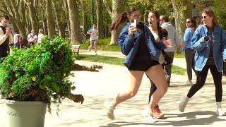 BUSHMAN PRANK: TREE BUSH MAN SCARE PRANK REACTION!