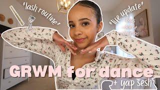 GRWM for dance like we're on facetime | *lash routine* *yap sesh* *makeup routine* *life updates*