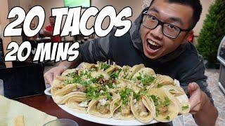 20 TACOS IN 20 MINUTES ?!?!?! Food challenge