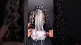 curly asmr ! using denman D38 power paddle curly natural hair type 3c/4a | arianna maria