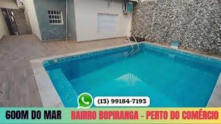 Casa à venda em Itanhaém, apenas 600m do mar, com piscina, no bairro Bopiranga perto do comércio