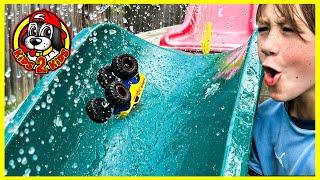 Monster Jam & Hot Wheels Monster Trucks  WATERFALL RACING COMPILATION