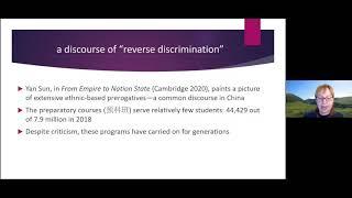 Naomi Yamada (Meiji) - Changing approaches to positive discrimination in education in Chinanation