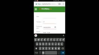 MyFootball.kz. Создание брони, Мобильный браузер