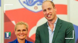 Prince William VISITS England Women's Football