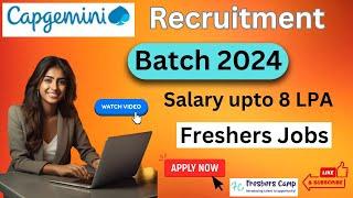 Capgemini Off Campus Drive 2024 : Capgemini Hiring for Freshers| Capgemini Recruitment 2024 Freshers