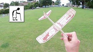 Flying the Guillow's Jetfire Glider modified following Doyle Blevins' video