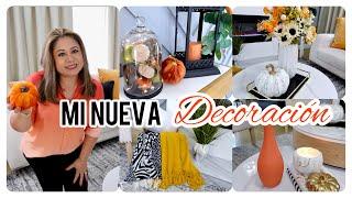 IDEAS PARA DECORAR TU SALA EN OTOÑO CON POCO DINERO  REUSANDO Y TRANSFORMA TUS DECORACIONES