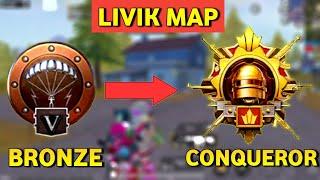 100% Bronze To Conqueror | BGMI Me Livik Map Me Rank Push Kaise Kare | How To Rank Push BGMI Livik