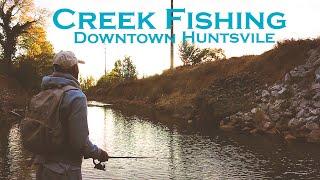 Creek Fishing Huntsville Alabama for Sunfish.