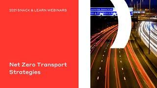 Net Zero Transport Strategies