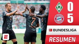 BAYERN MUNICH aplastó al WERDER BREMEN 5-0 y sigue con paso perfecto. Doblete de Kane | Bundesliga