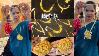 1.9g To 8g Gold Beads Necklace | Light weight Kerala Turkey Rajkot Designs Pendant chains  | Online