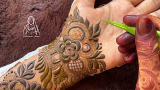 Very beautiful Latest Freestyle Floral Henna Design for Hands | Beautiful gulf style heavy Henna